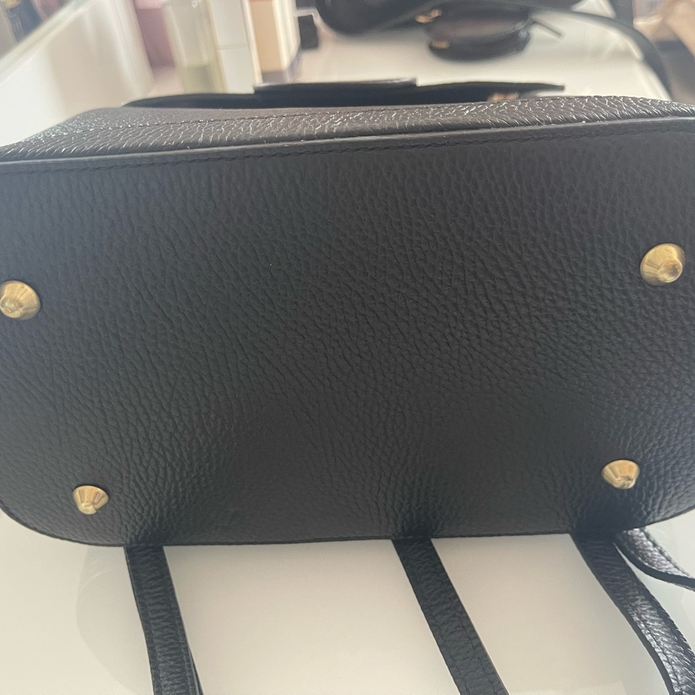 VIOLA CASTELLANI  beautiful Italian Black Leather Backpack Bag NWT. - Picture 5 of 8